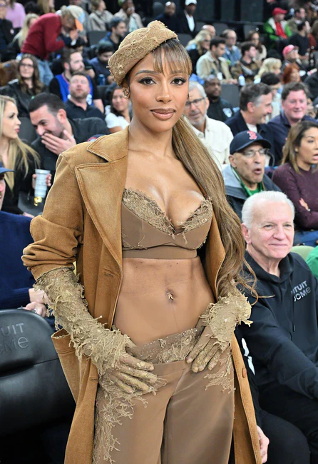 Victoria Monét Attends a Basketball Game Between the Los Angeles Clippers and the Boston Celtics at Intuit Dome in Inglewood, California 01-03-2026